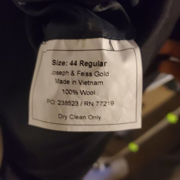 Joesph & Feiss Navy Sport Coat 44R Executive Fit - Picture 3 of 7